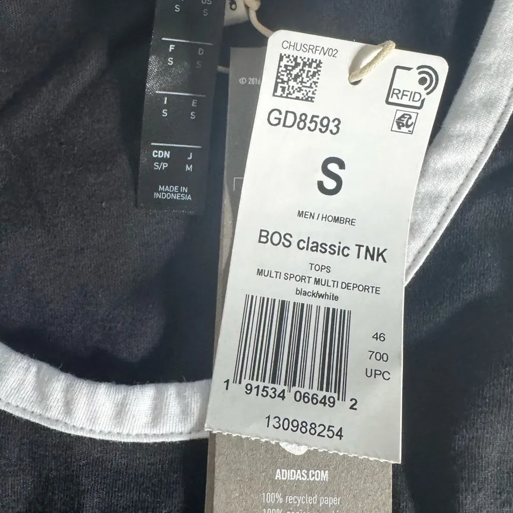 NWT Adidas Men's Badge of Sport Classic Tank Top